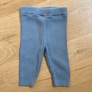 Little Planet Blue Ribbed Baby Leggings 3mo